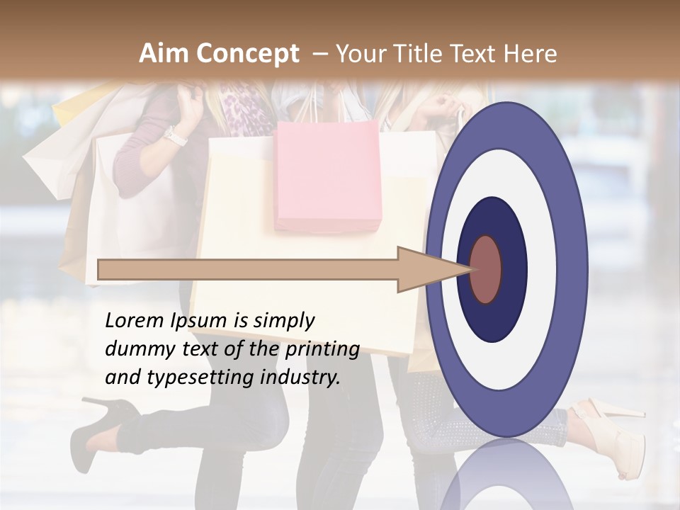 Shopaholic Expressing Gift PowerPoint Template