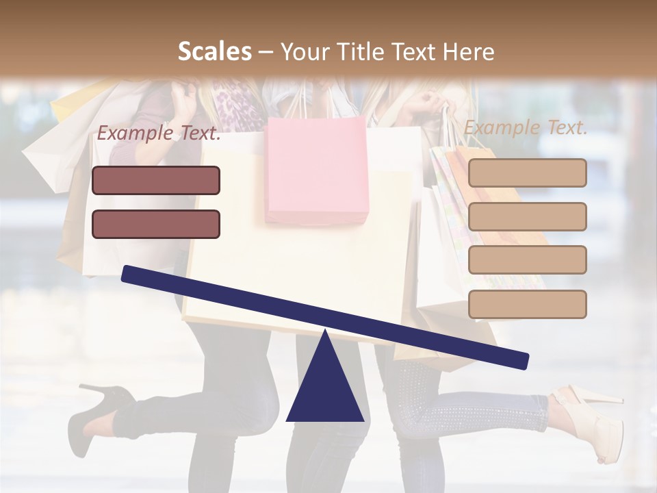 Shopaholic Expressing Gift PowerPoint Template