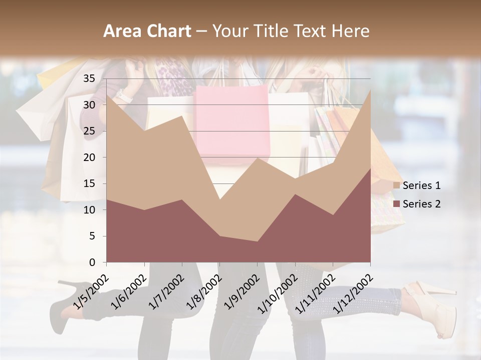 Shopaholic Expressing Gift PowerPoint Template