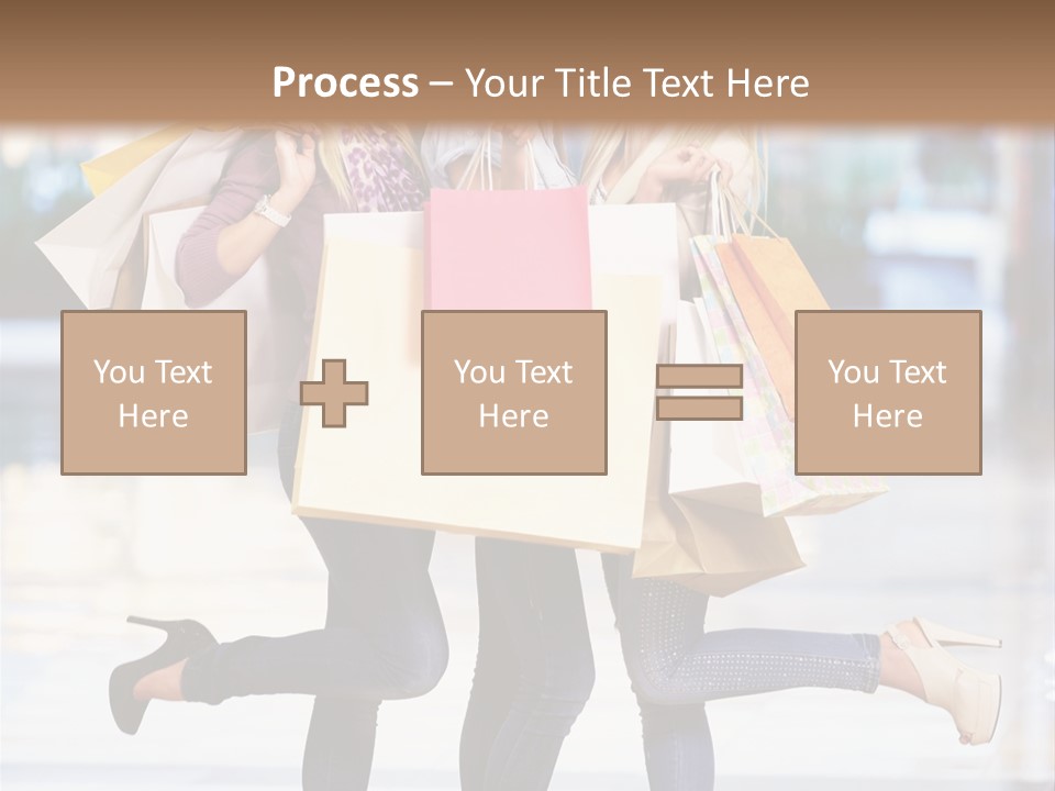 Shopaholic Expressing Gift PowerPoint Template