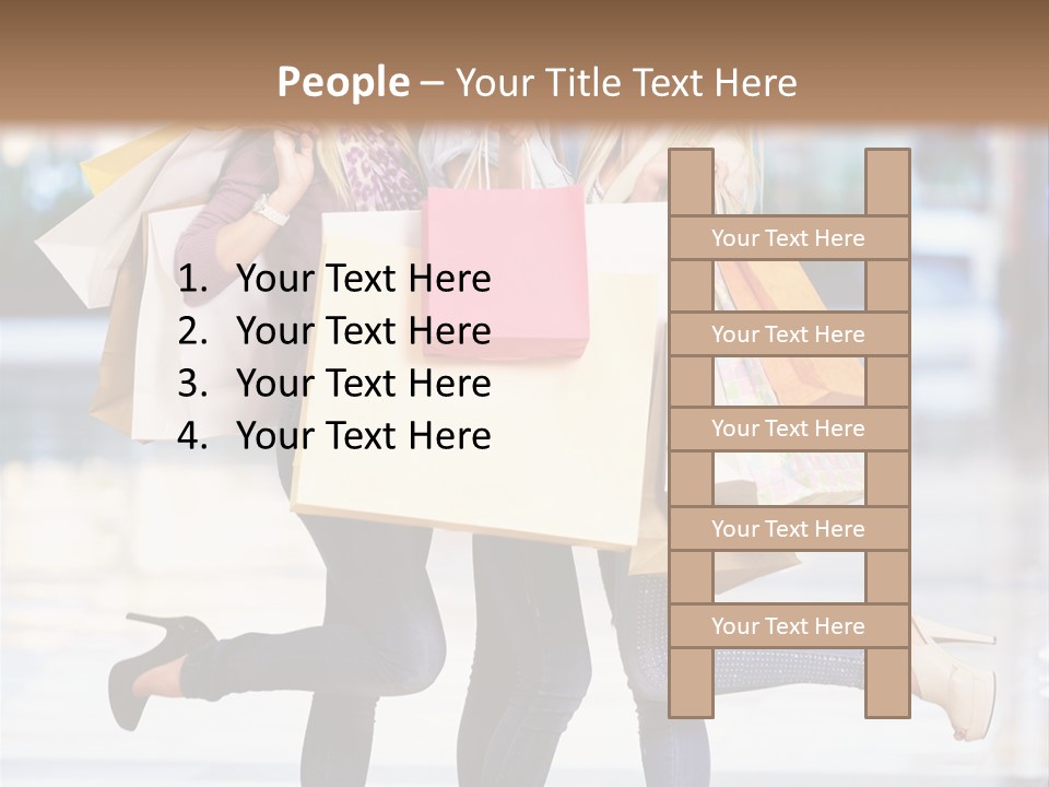 Shopaholic Expressing Gift PowerPoint Template