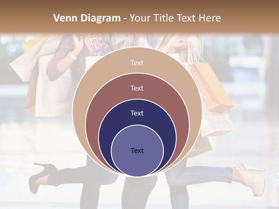 Shopaholic Expressing Gift PowerPoint Template