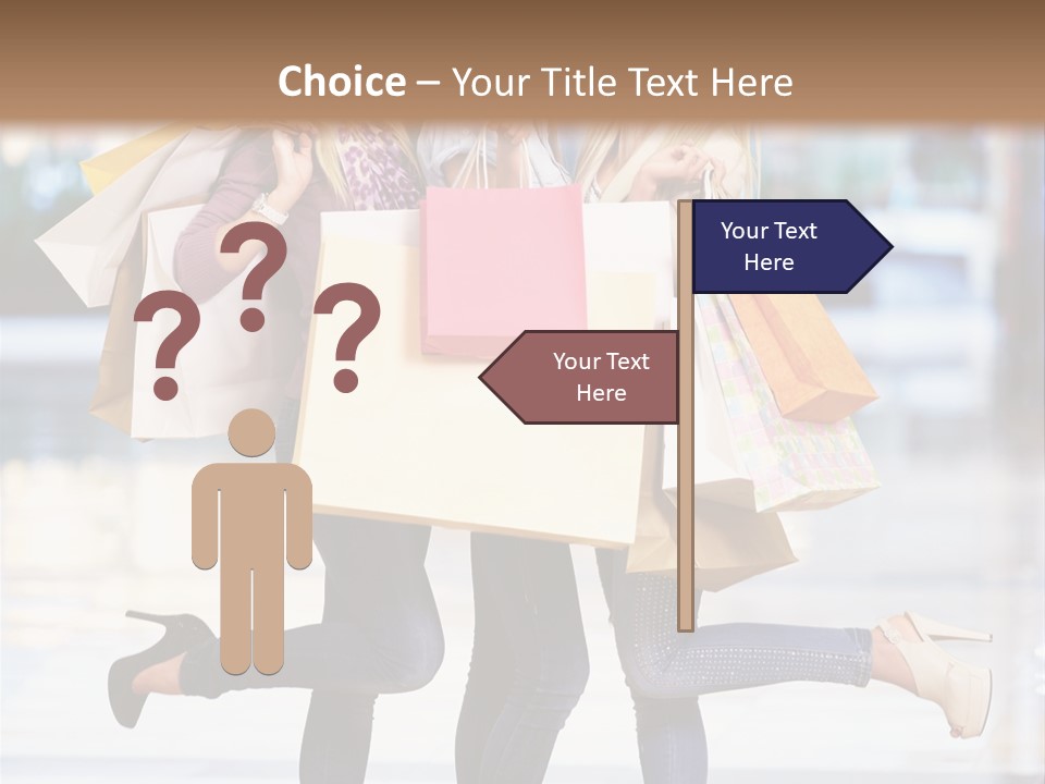 Shopaholic Expressing Gift PowerPoint Template