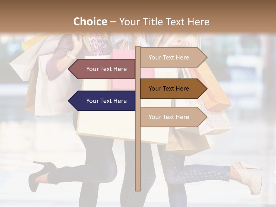 Shopaholic Expressing Gift PowerPoint Template