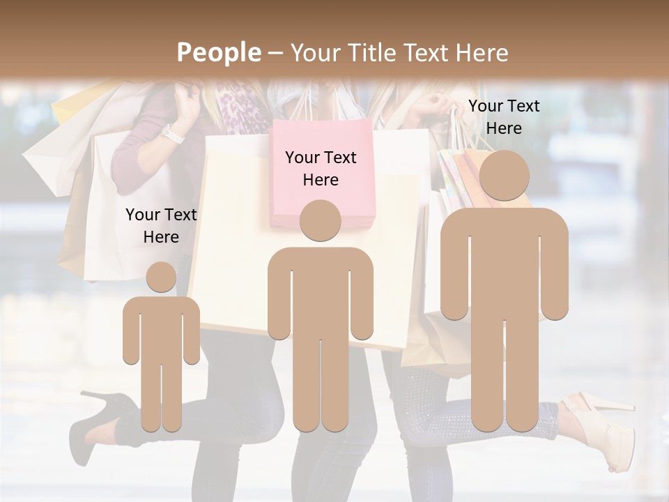 Shopaholic Expressing Gift PowerPoint Template