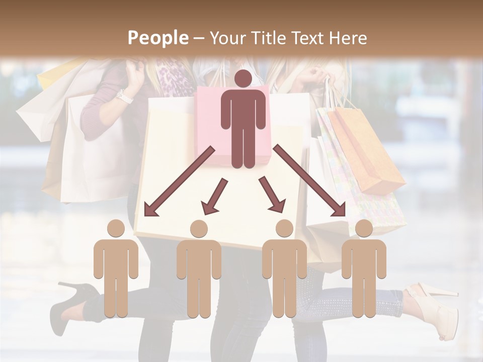 Shopaholic Expressing Gift PowerPoint Template