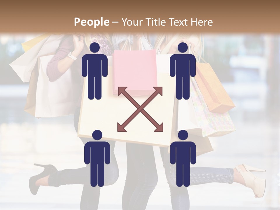 Shopaholic Expressing Gift PowerPoint Template