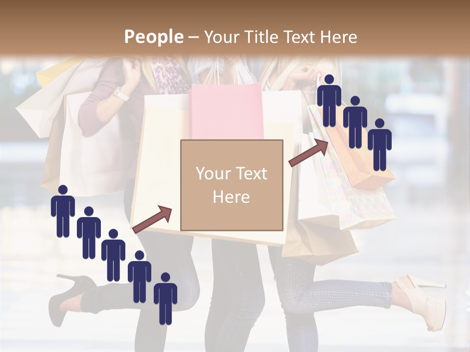 Shopaholic Expressing Gift PowerPoint Template