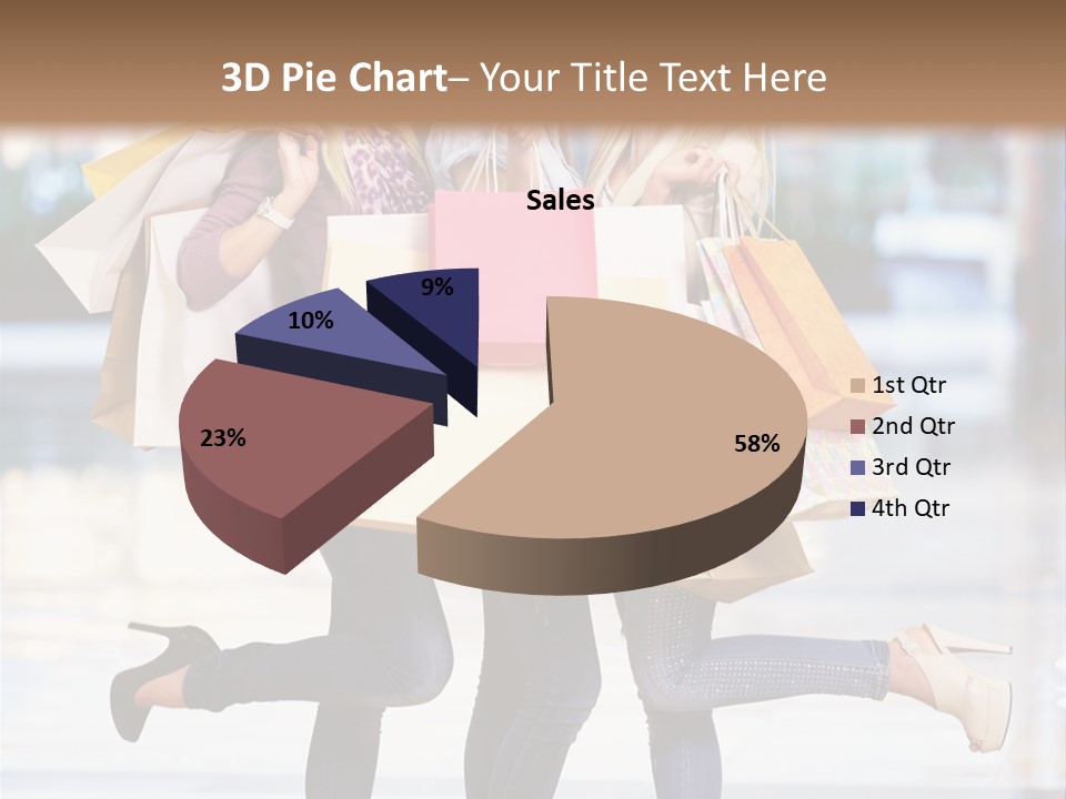 Shopaholic Expressing Gift PowerPoint Template