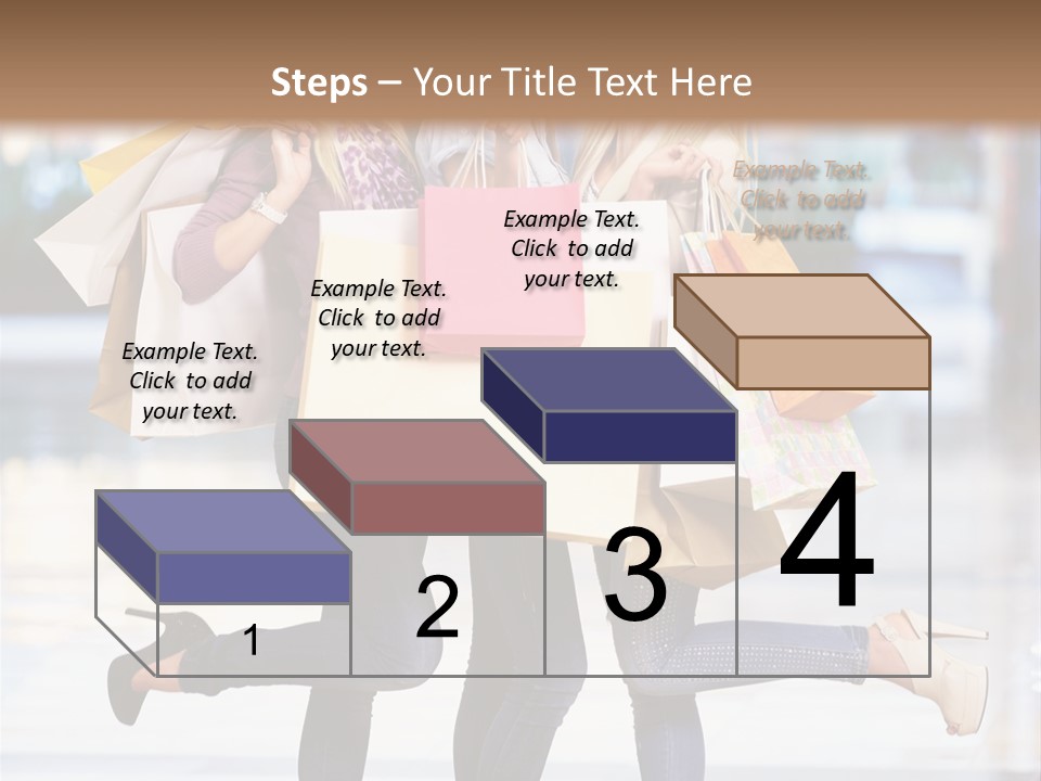Shopaholic Expressing Gift PowerPoint Template