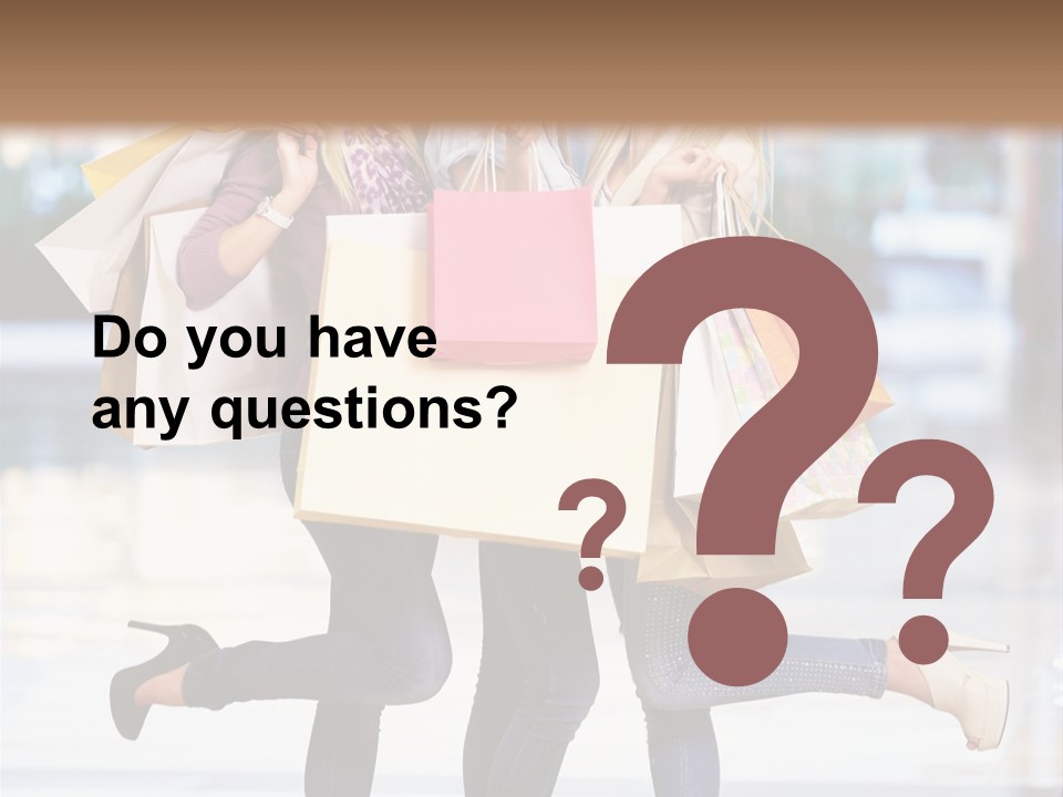 Shopaholic Expressing Gift PowerPoint Template