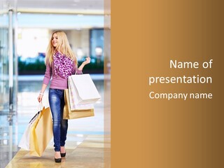 Fashion Caucasian Showcase PowerPoint Template