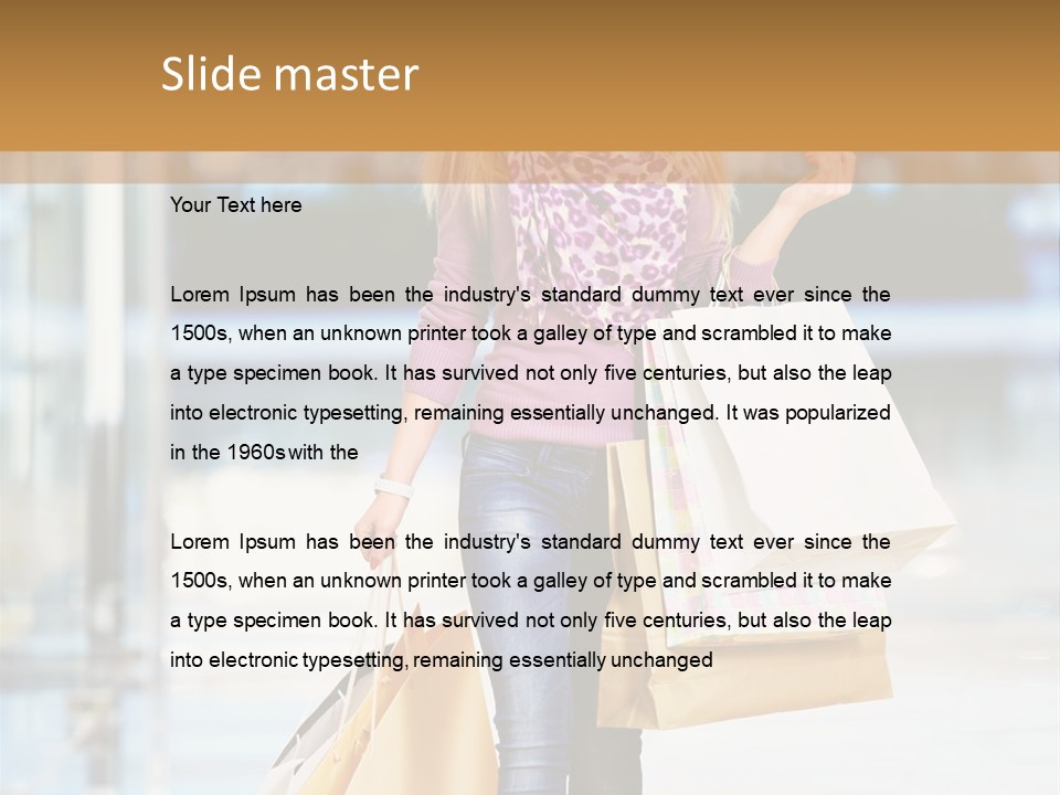 Fashion Caucasian Showcase PowerPoint Template