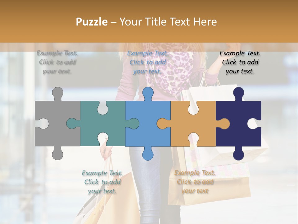 Fashion Caucasian Showcase PowerPoint Template