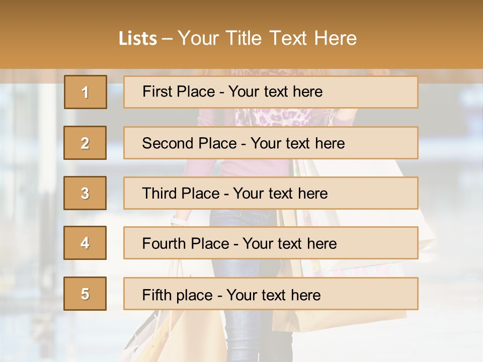 Fashion Caucasian Showcase PowerPoint Template