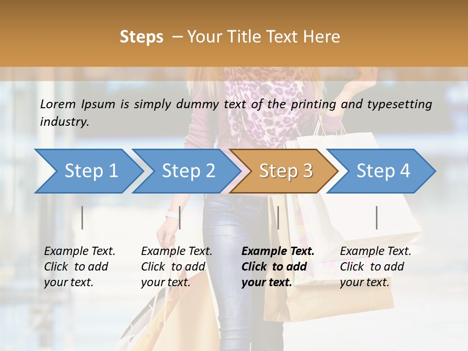 Fashion Caucasian Showcase PowerPoint Template