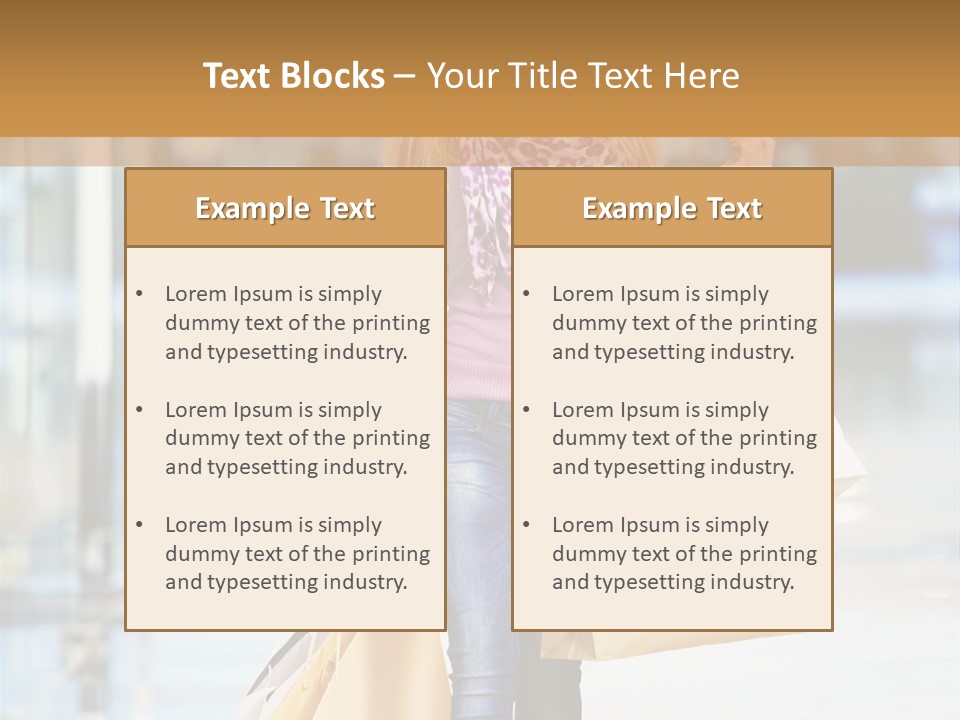 Fashion Caucasian Showcase PowerPoint Template