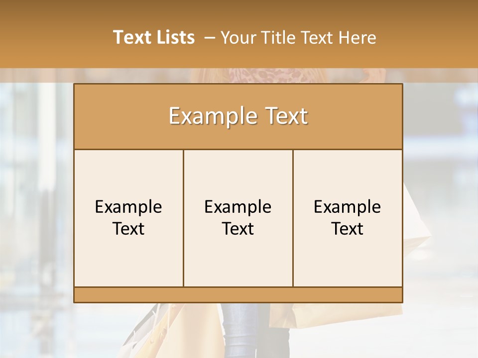 Fashion Caucasian Showcase PowerPoint Template