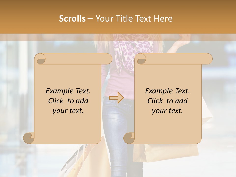 Fashion Caucasian Showcase PowerPoint Template