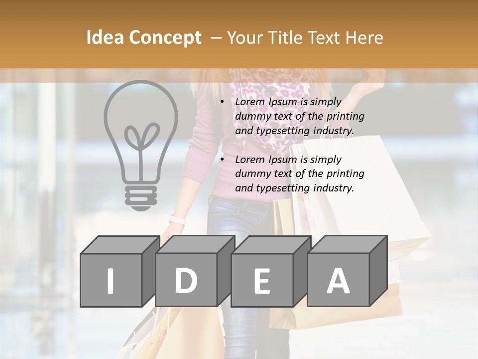 Fashion Caucasian Showcase PowerPoint Template