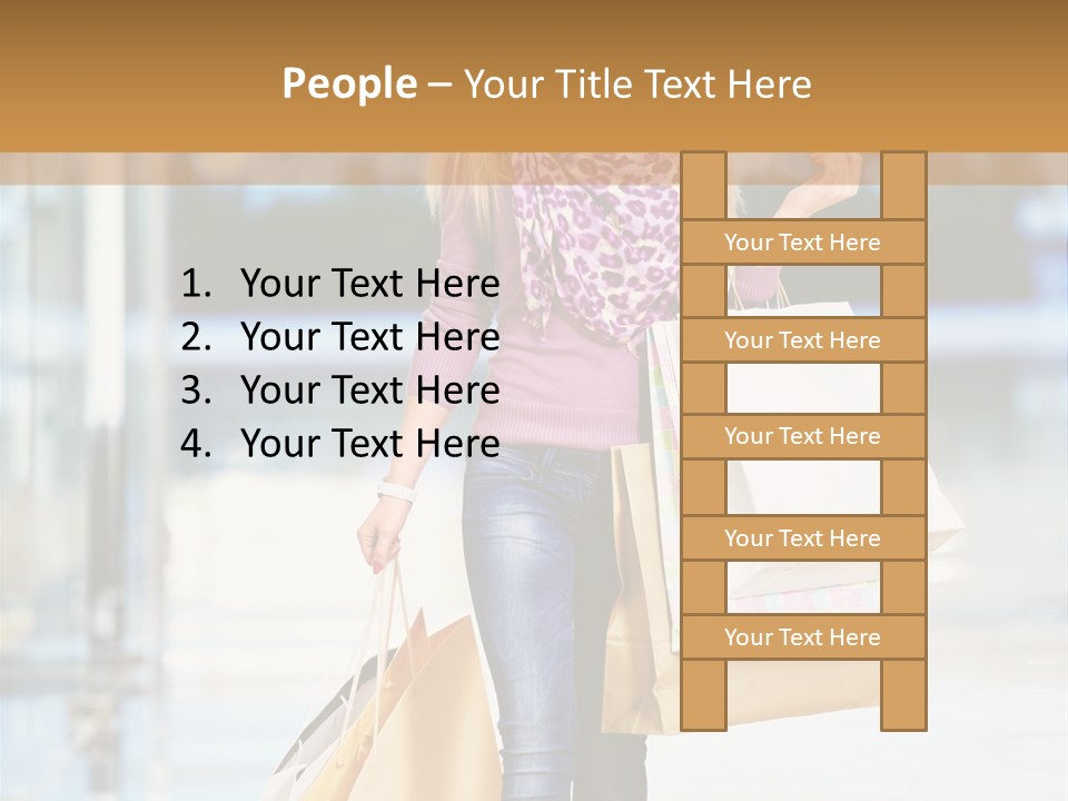 Fashion Caucasian Showcase PowerPoint Template