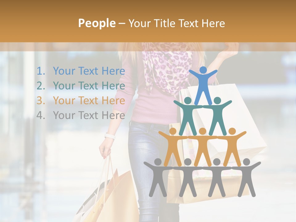 Fashion Caucasian Showcase PowerPoint Template