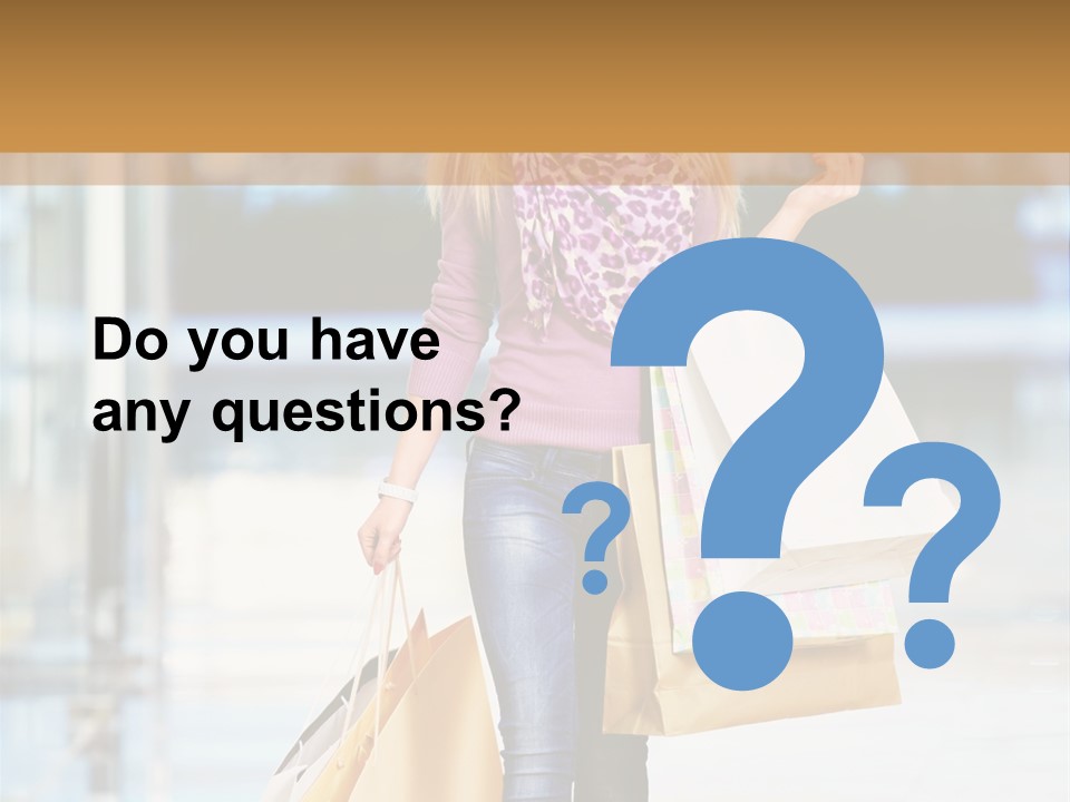 Fashion Caucasian Showcase PowerPoint Template