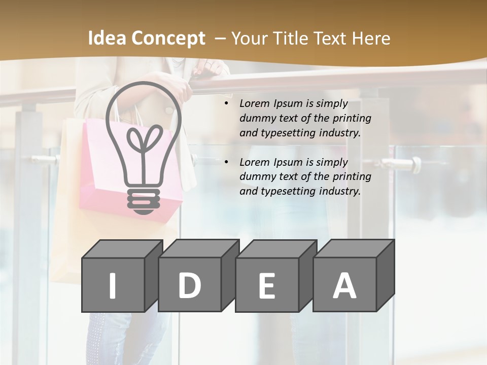 Holding Consumerism Beautiful PowerPoint Template