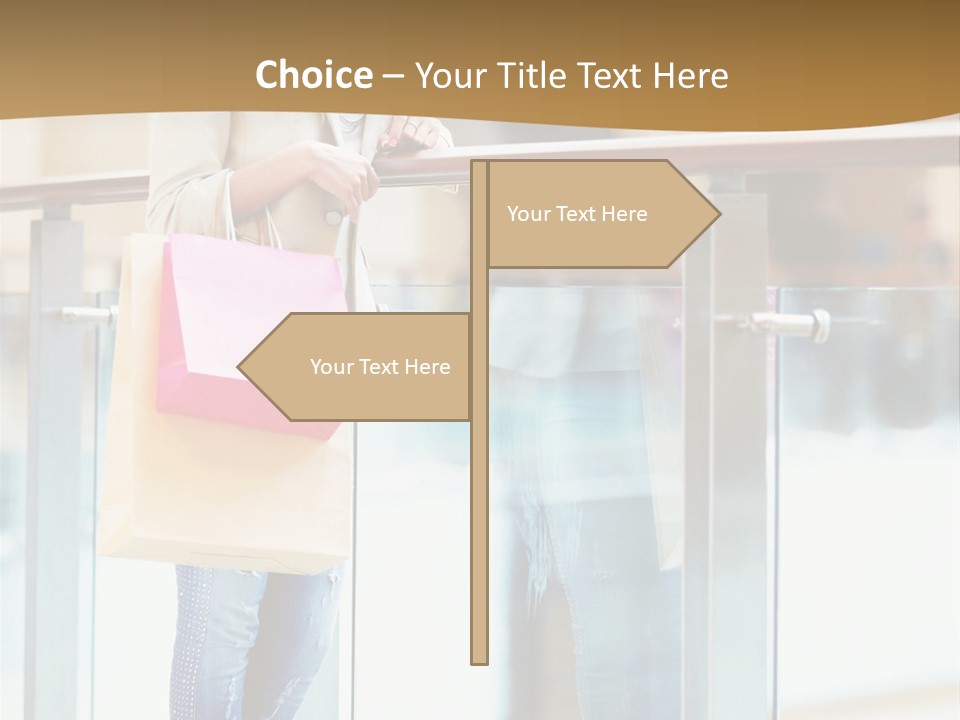 Holding Consumerism Beautiful PowerPoint Template