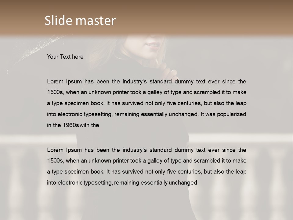 Forest Rain Face PowerPoint Template