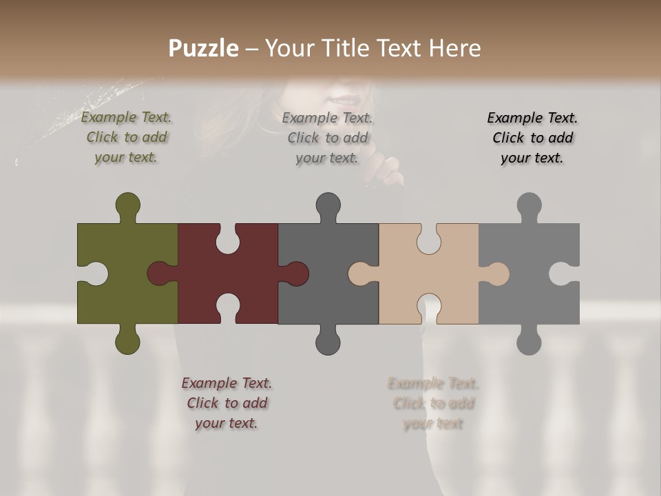 Forest Rain Face PowerPoint Template