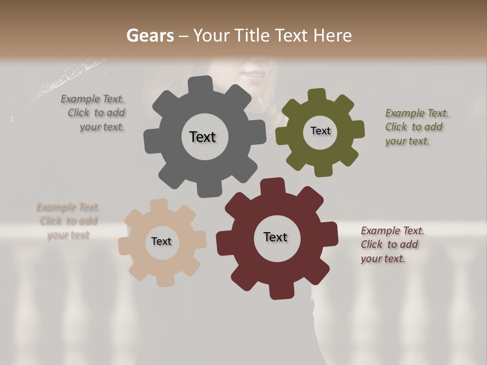 Forest Rain Face PowerPoint Template