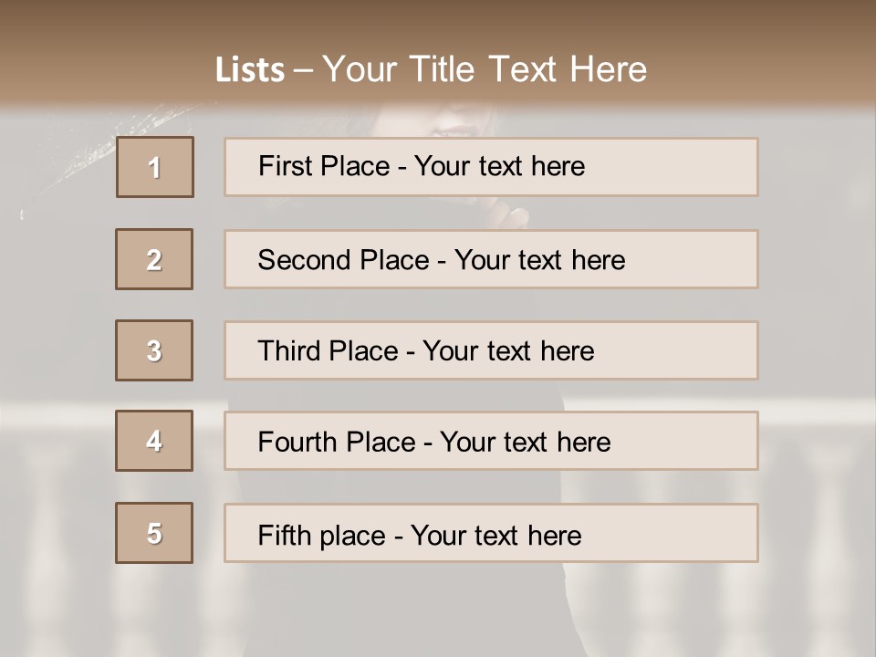 Forest Rain Face PowerPoint Template