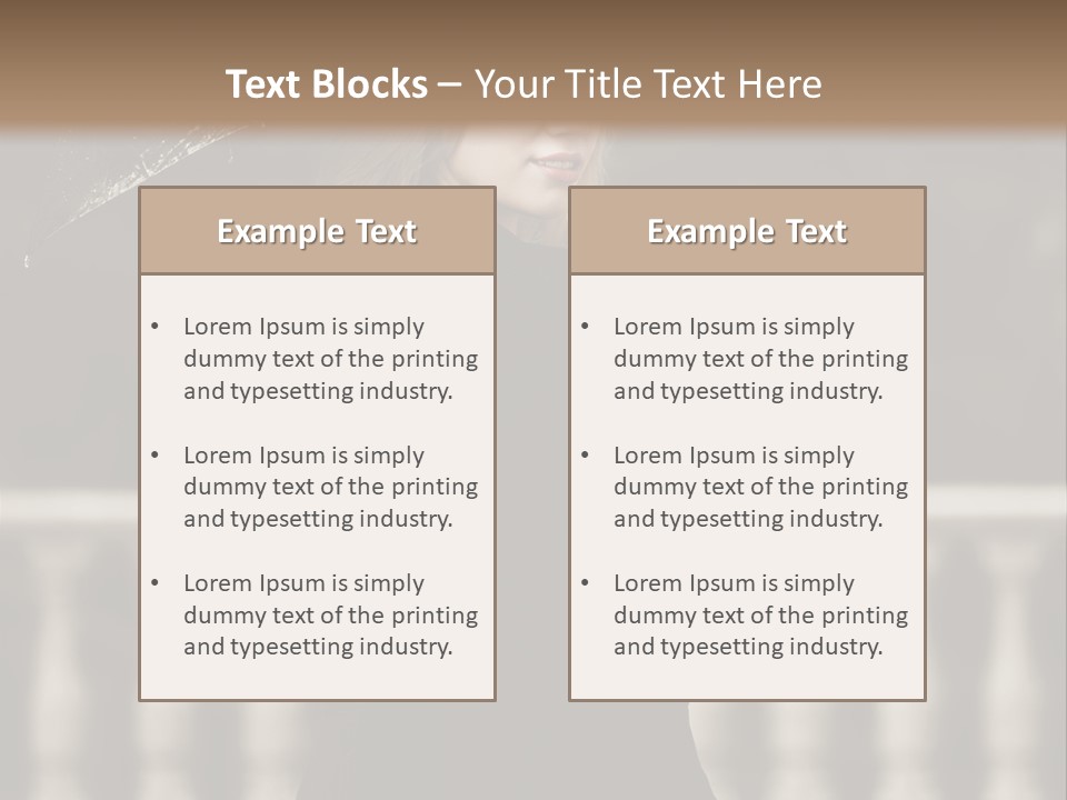 Forest Rain Face PowerPoint Template