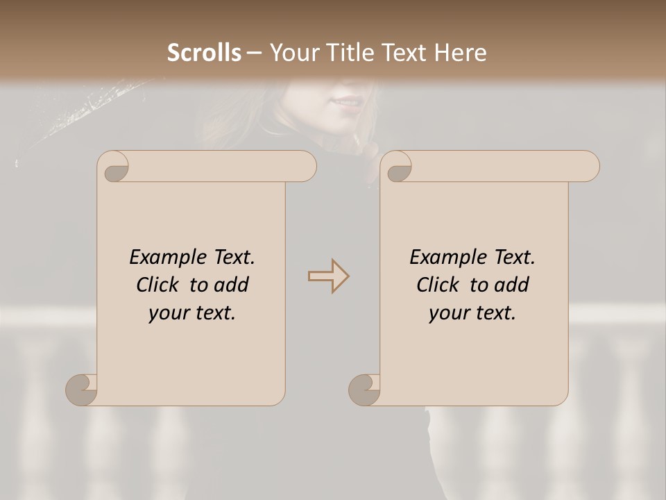 Forest Rain Face PowerPoint Template