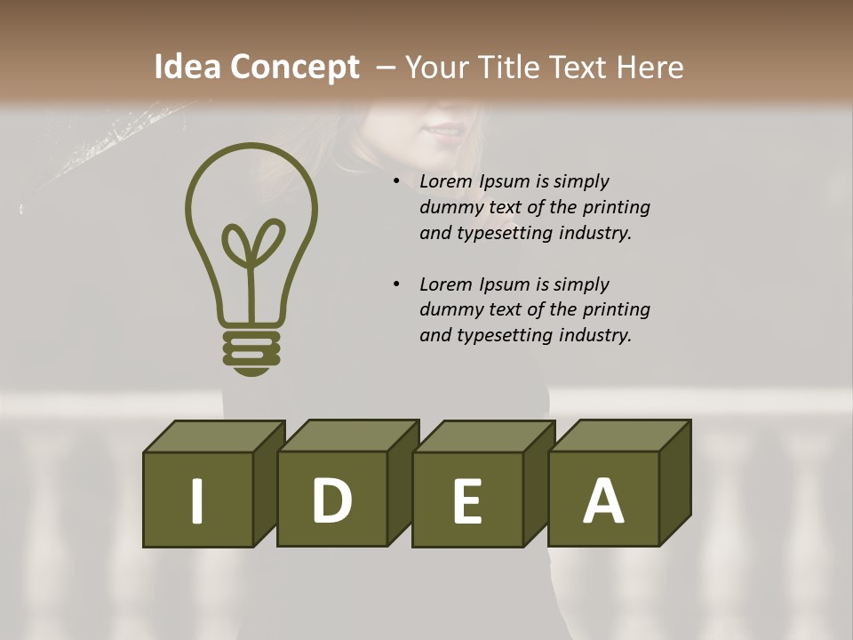Forest Rain Face PowerPoint Template