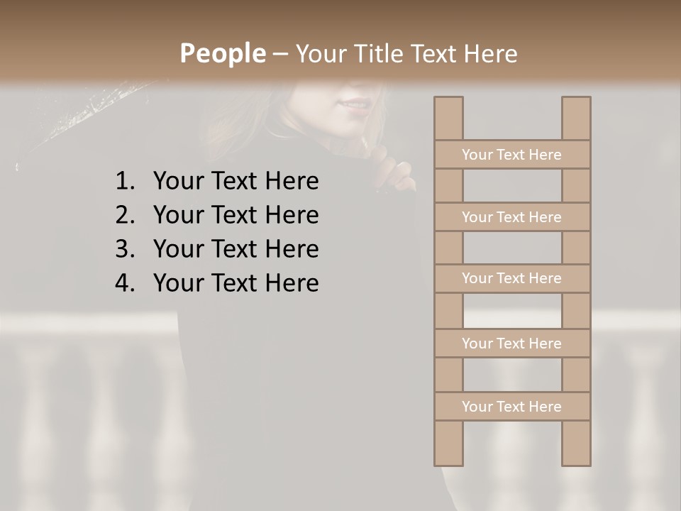 Forest Rain Face PowerPoint Template
