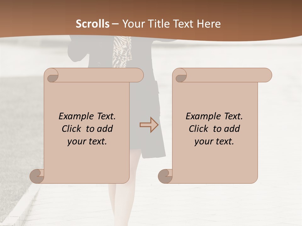 Lady Person Thoughtful PowerPoint Template