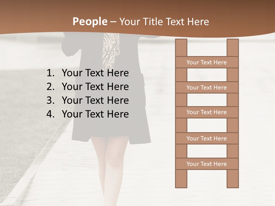 Lady Person Thoughtful PowerPoint Template