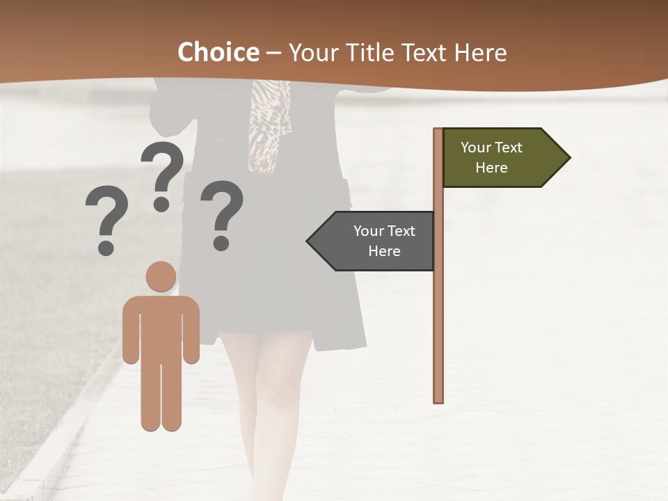 Lady Person Thoughtful PowerPoint Template