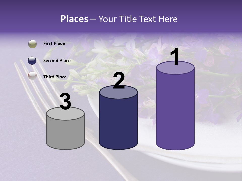 Arrangement Floral Fork PowerPoint Template