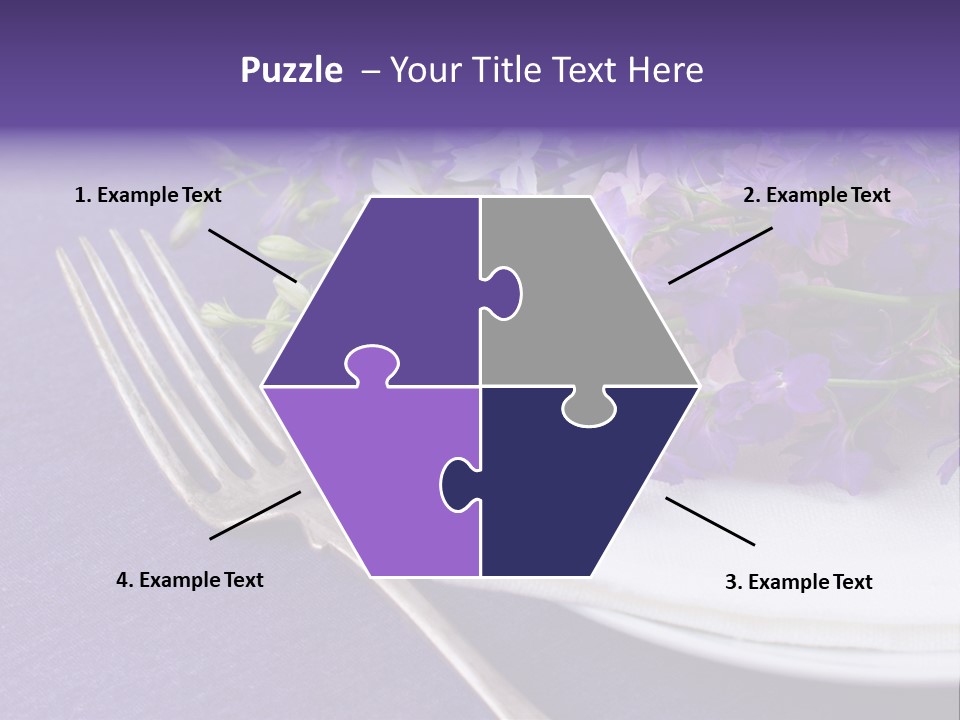 Arrangement Floral Fork PowerPoint Template