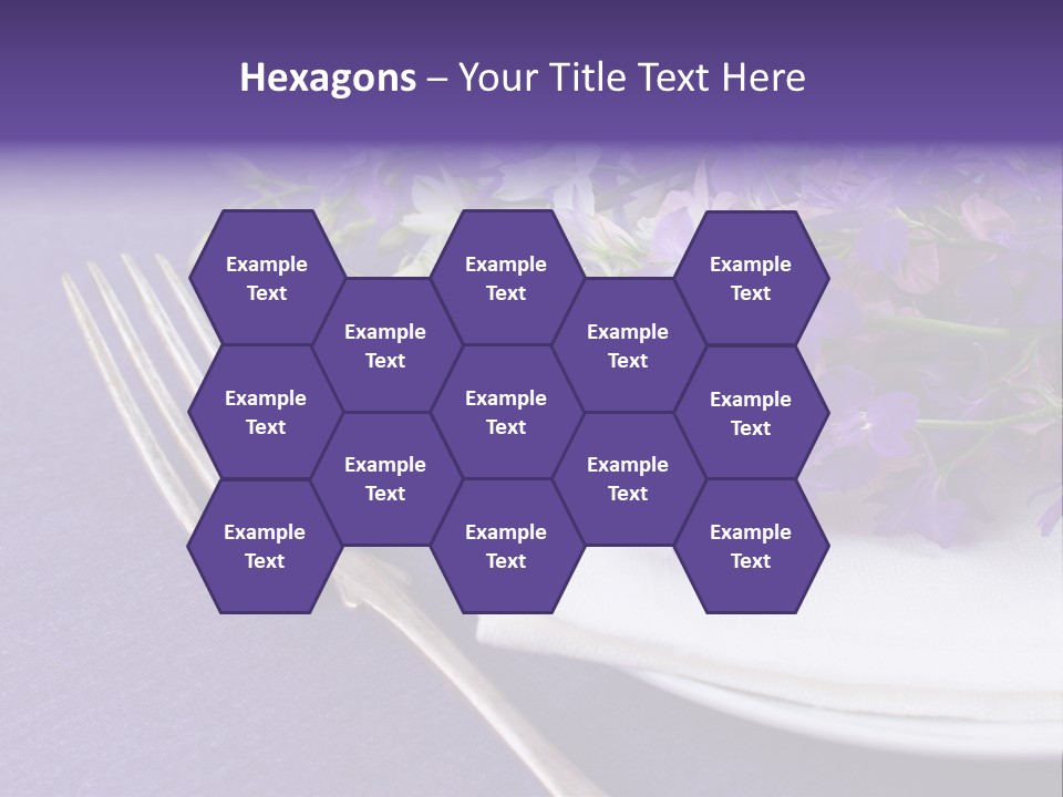 Arrangement Floral Fork PowerPoint Template