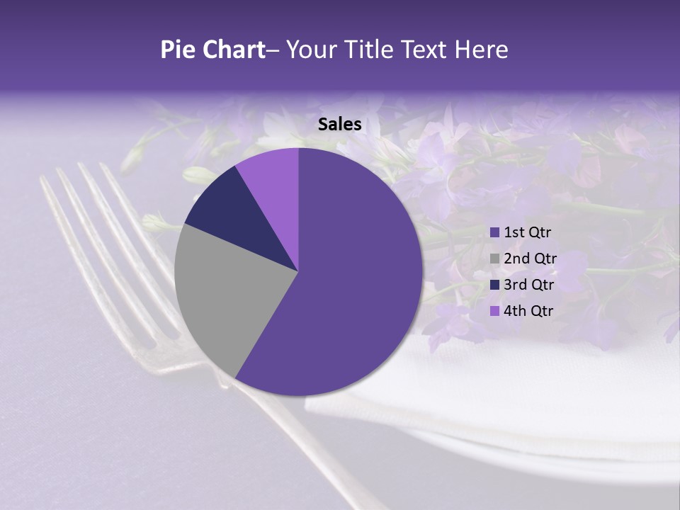 Arrangement Floral Fork PowerPoint Template