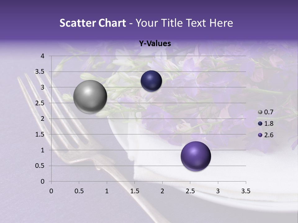 Arrangement Floral Fork PowerPoint Template