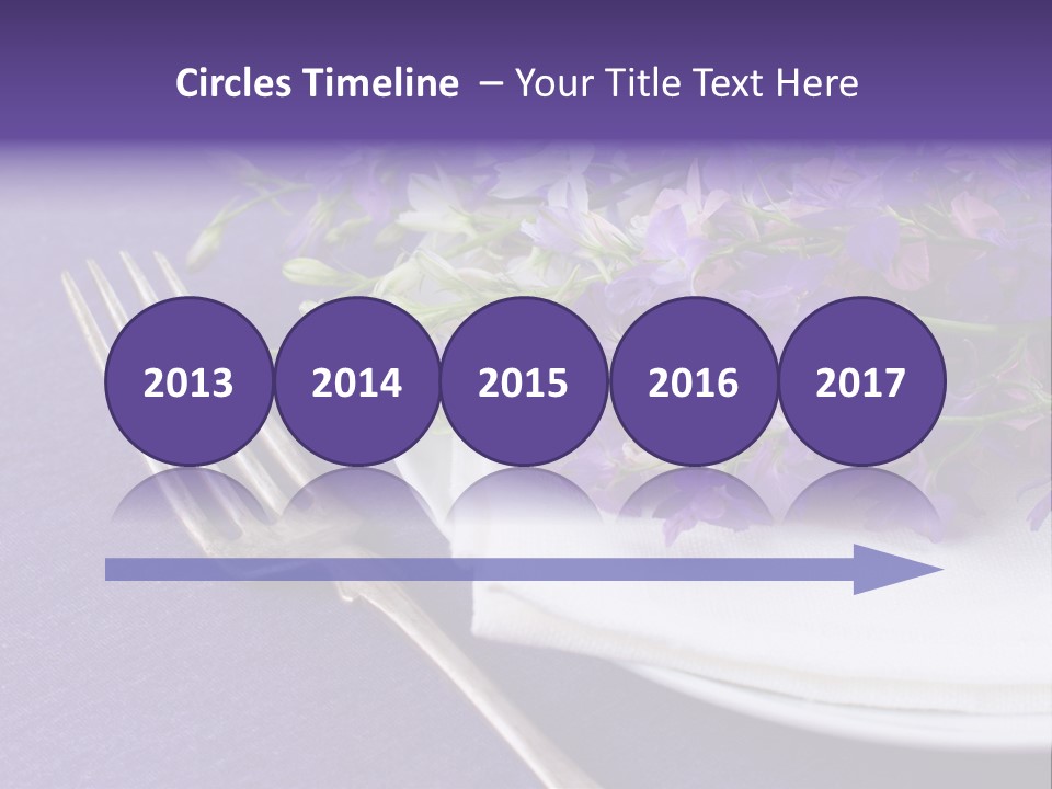 Arrangement Floral Fork PowerPoint Template