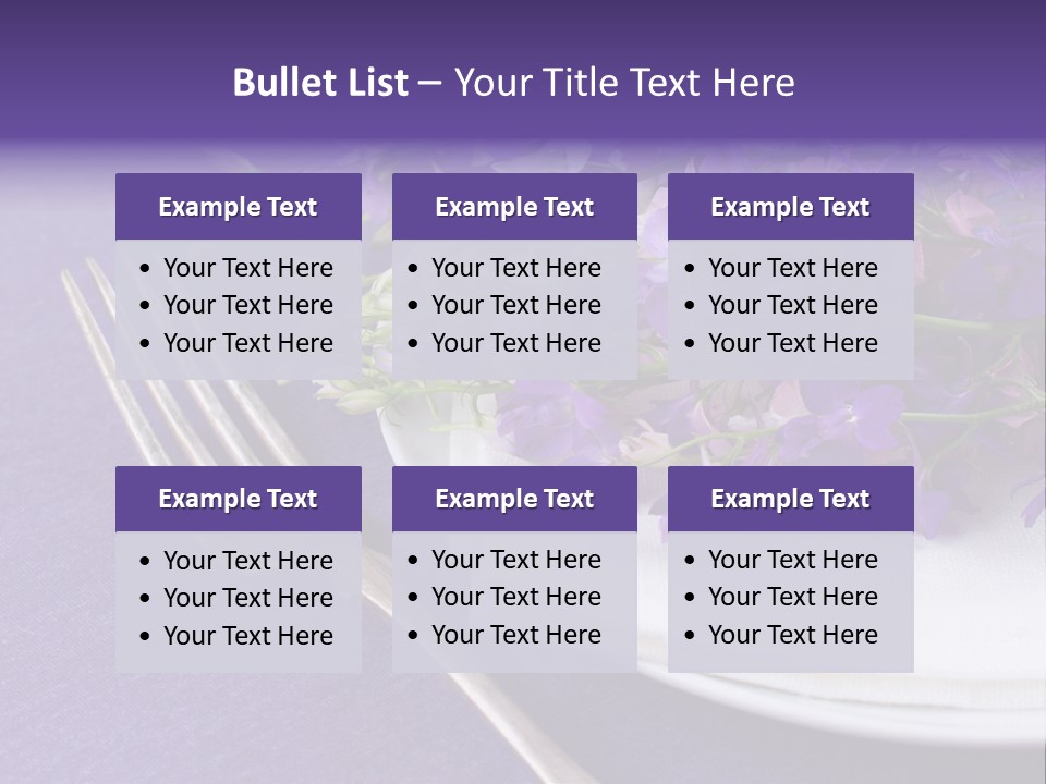 Arrangement Floral Fork PowerPoint Template