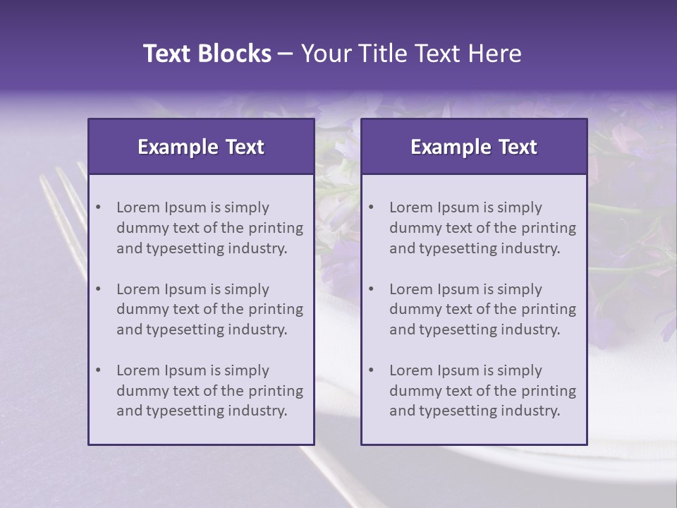 Arrangement Floral Fork PowerPoint Template