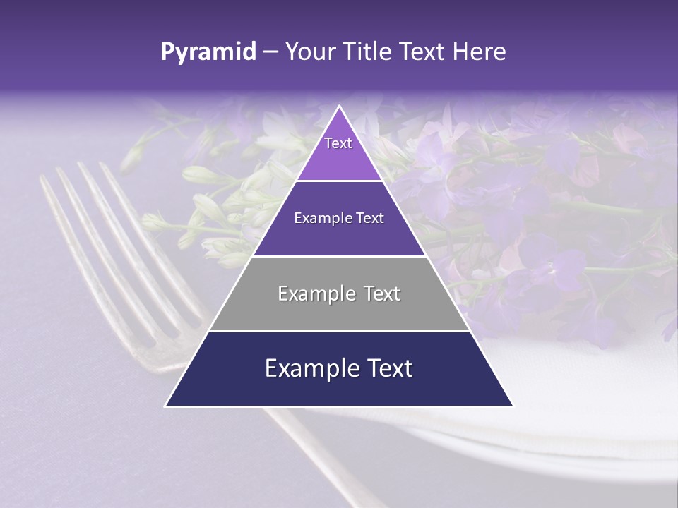 Arrangement Floral Fork PowerPoint Template