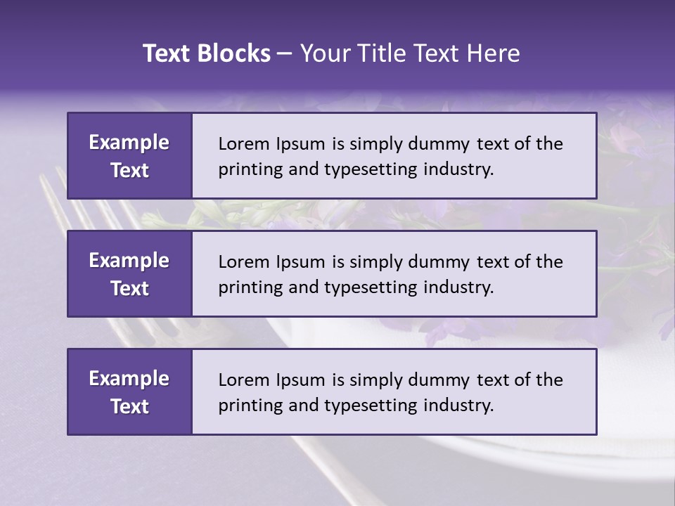 Arrangement Floral Fork PowerPoint Template